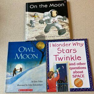 Books for Kids Moon Stars Space Theme Lot of 3